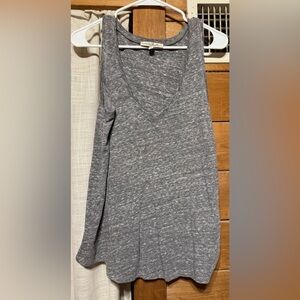 Express Heather Gray V-Neck Tank Top
